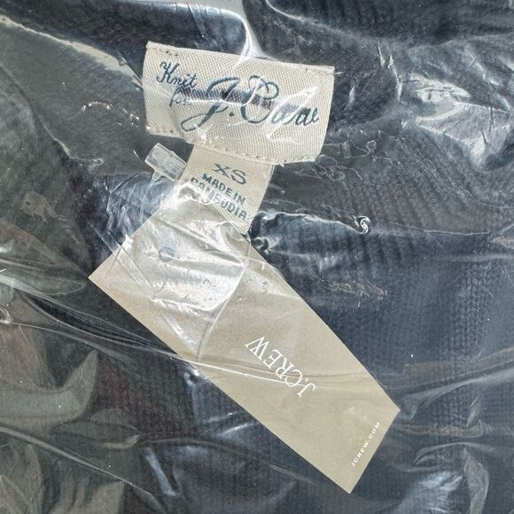 NWT J CREW Heritage cotton crewneck sweater in black - Picture 7 of 8